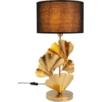 Kare Tischleuchte Flores, schwarz/gold, Metall, 62 cm, E27