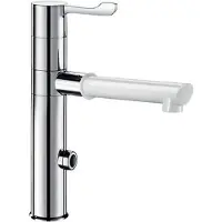 Delabie Elektron. MBatt. Schwenkausl, H160mm, 1 BIOCLIP-Einmalauslauf