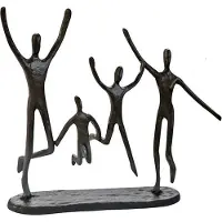 Casablanca by Gilde Dekofigur "Skulptur Jumping braun H. 20 cm", braun, B:22cm H:20cm T:6cm, Eisen, Dekofiguren, Dekofigur