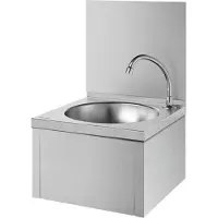 Delabie WT SXS kpl.m.Selbstschl.-Ventil u. Rückwand Edst. 1.4301 sat.