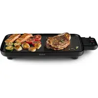 Tefal Plancha Booster CB6428, Schwarz, Rechteckig, Tasten, Drehregler, 1300 cm², 500 x 260 mm, 1,2 m