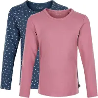 Minymo Bluse - 2er-Pack - Mesa Rose/Neu Navy - - 2 Jahre (92) - Blusen