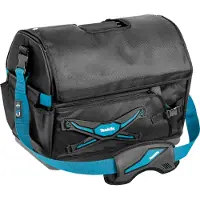 Makita Werkzeugkoffer E-05446, Schwarz, Blau, Kunststoff, Polyester, Stahl, 9 Taschen, Abnutzungsresistent, Wasserfest, 310 mm, 490 mm