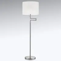 Knapstein Stehleuchte Lilian, LED-Dimmer, nickel matt/chrom