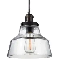 Elstead Lighting Elstead Baskin Hängeleuchte E27 26cm Gealtertes Messing, Dunkles verwittertes Zink