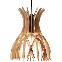 Bover Domita S/20 Pendelleuchte, braun/buche