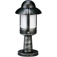 ALBERT LEUCHTEN 600530 Sockelleuchte Typ Nr. 0530 - Farbe: schwarz-Silber, für 1 x Lampe, E27