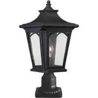 QUOIZEL Elstead Bedford Außen-Stehleuchte E27 Mystic Schwarz IP44 Anti-Meerwasser