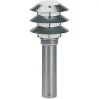 Albert 690500 Sockelleuchte Typ Nr. 0500 - Edelstahl, für 1 x Lampe, E27