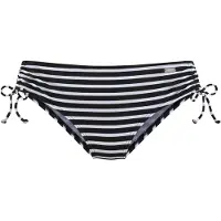 Venice beach Bikini-Hose "Summer", Damen, Gr. 46, N-Gr, schwarz-weiß (schwarz, weiß, gestreift), Polyamid, gestreift, Badehosen Bikini-Hose, seitlich zu raffen