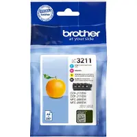 Brother LC3211VAL, Standardertrag, Schwarz, Cyan, Magenta, Gelb, 4 Stück(e), 200 Seiten, 200 Seiten, Multipack