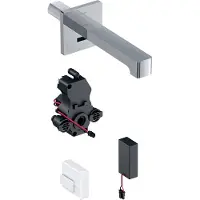 Geberit Brenta Waschtischarmatur, Ausladung 220mm, ohne Mischer, Batteriebetrieb, für UP-Funktionsbox, 116.293.21.1, Farbe: hochglanz-verchromt