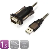 Ewent EW1116, Schwarz, 1,5 m, USB, 9 Sub-D, Stecker, Stecker