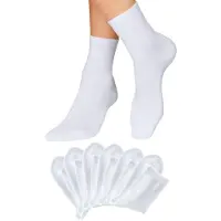 H.I.S. Socken H.I.S, Herren, Gr. 43-46, weiß (6x weiß), Baumwolle, Elasthan, Polyamid, uni, elastisch, Socken Socken, mit bequemem Frottee