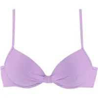 s.Oliver Bügel-Bikini-Top "Spain", Damen, Gr. 38, Cup C, lila, Microfaser, Microfaser, unifarben, Bikini-Oberteile Bügel-Bikini-Top, mit geraffter Mitte