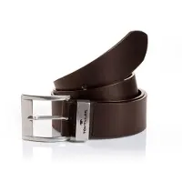 Tom Tailor Ledergürtel "TTTOM", Damen, Gr. 95, braun (braun uni), Büffelleder, unifarben, Gürtel Ledergürtel, 4 cm breiter Herrengürtel, Casual und Jeans Look