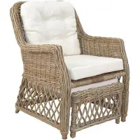 Home affaire Rattansessel mit Kissen Donald grau