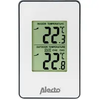 Alecto WS-1050 Wetterstation Funk-Außensensor Innen- und Außentemperatur Weiß