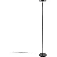 Leuchtendirekt Stehlampe "HANS", schwarz, 1, Ø 30cm H: 181cm, 1 Stk., Leuchten, LED, dimmbar über Touchdimmer, Stehlampe