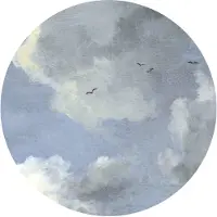 Komar Vliestapete "Vlies selbstklebend - Simply Sky - Größe 125 x 125 cm", blau (blau, weiß), B:125m L:125m, Vlies, Tapeten, Vliestapete, Wohnzimmer, Schlafzimmer