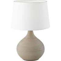 TRIO Tischlampe Martin 29cm Cappuccino mit Weiß