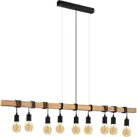 Eglo Townshend, 9 Glühbirne(n), E27, IP20, Schwarz, Braun
