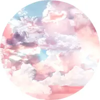 Komar Fototapete "Dot - selbstklebende Vlies Fototapete - Candy Sky - Größe 125 x 125 cm" Motiv bedruckt glatt