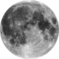 Komar Fototapete "Dot - selbstklebende Vlies Fototapete - Moon - Größe 125 x 125 cm" Motiv bedruckt glatt