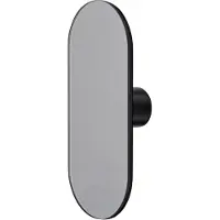 AYTM Wandhaken Ovali, Spiegel, schwarz, Glas, Holz, Stahl