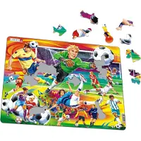 Larsen Puzzles Fußball Rahmenpuzzle 65 Teile