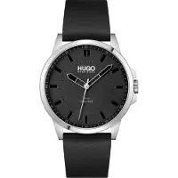 HUGO BOSS HUGO Analog Quarzuhr für Herren Kollektion #First mit Schwarzes Lederarmband - 1
