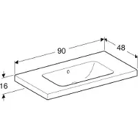 Geberit 501840003 iCon Light Waschtisch 90x48cm
