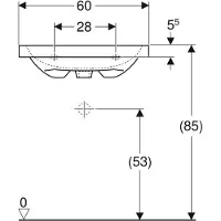 Geberit 501834007 iCon Light Waschtisch 60x48cm
