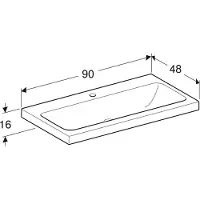 Geberit 501836005 iCon Light Waschtisch 90x48cm
