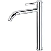 Differnz kraan - koud - warm - hoog - gebogen kraan - chroom