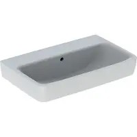 Geberit Waschtisch Renova Compact 65x40cm, o. Hahnloch, mit Überlauf, weiß