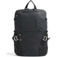 Piquadro PQ-Modular Laptoprucksack 15" aus rezykliertem antiviralen Stoff und RFID Blocker Schwarz