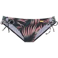 LASCANA Bikini-Hose "Reese", Damen, Gr. 32, N-Gr, schwarz (schwarz, bedruckt), Polyamid, bedruckt, Badehosen Bikini-Hose, seitlich zu binden