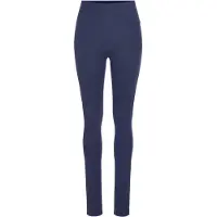 LASCANA Leggings , Damen, Gr. 32/34, N-Gr, blau (marine), Single Jersey, Obermaterial: 95% Baumwolle, 5% Elasthan, unifarben, Basic, Basic lang, Hosen Leggings, mit breitem Bündchen, Topseller