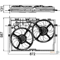Hella Kühlerlüfter 8EW 351 041-431 für FIAT für Ducato Kastenwagen (250_ 290_)