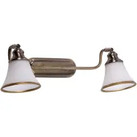Rabalux 6546 Deckenstrahler 2 Spots Grando, E14, bronze-silber-weiß, Klassisch, 31cm