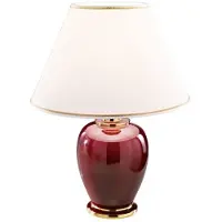 AUSTROLUX BY KOLARZ Tischlampe Giardino Bordeaux 34cm Keramik 24 Karat