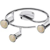 Rabalux 6989 Deckenstrahler 3 Spots Norton LED, GU10, 3W, 3000K, 750lm, silber, rund, warmweiß, Modern, ø250mm