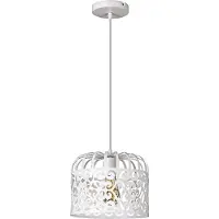 Rabalux 2161 Pendelleuchte 1 Spot Alessandra, E27, weiß, rund, Vintage/ Romantisch, ø260mm