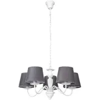 Rabalux Flavio Pendelleuchte weiß, grau E14 5X MAX 40W