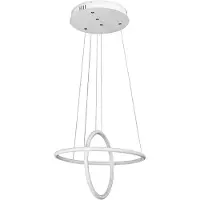 Rabalux LED Pendelleuchte Donatella aus Metall Kunststoff weiß/ chrom B:40cm H:30cm