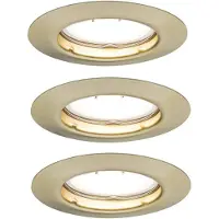 Paulmann TIP NicePrice Einbauleuchten Set LED starr 3x3W 230V GU10 51mm Messing gebürstet
