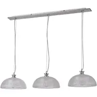 Rabalux 5460 Pendelleuchten Petrina E27 3x MAX 40 Metall Glas satin-chromfarben