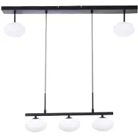 Rabalux 3060 Pendelleuchte 5 Spots Calista, G9, schwarz-weiß, Industriell