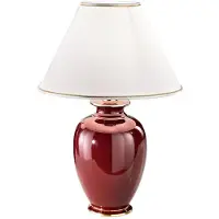 AUSTROLUX BY KOLARZ Tischlampe Giardino Bordeaux 57cm Keramik 24 Karat